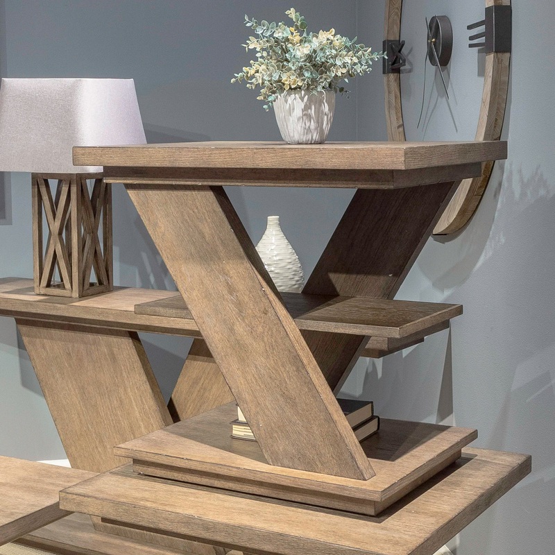 Aspen Sky – Chairside Table – Weathered Saddle Brown