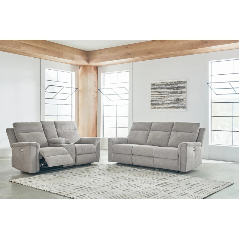 Barnsana – Ash – 2 Pc. – Power Reclining Sofa, Power Reclining Loveseat