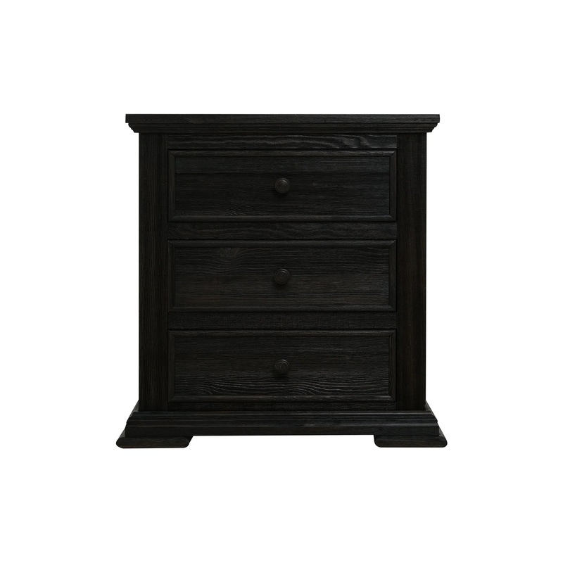 Terra – 3-Drawer Nightstand – Tricorn Black