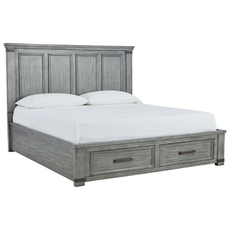 Russelyn – Gray – California King Storage Bed
