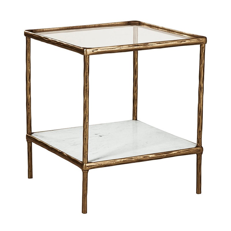 Ryandale – Antique Brass Finish – Accent Table