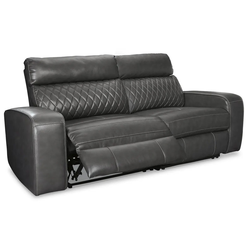 Samperstone – Gray – 2-Piece Power Reclining Sectional