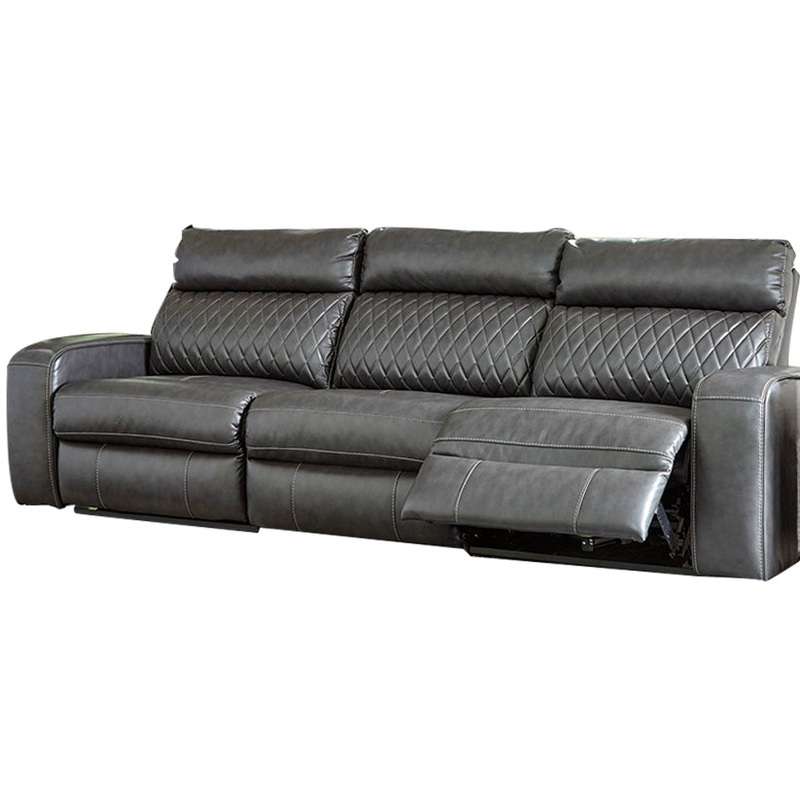 Samperstone – Gray – Sofa 3 Pc Sectional