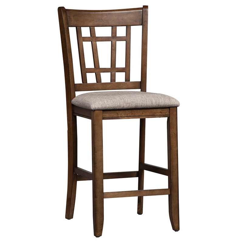 Santa Rosa – 24″ Lattice Back Counter Chair – Light Brown