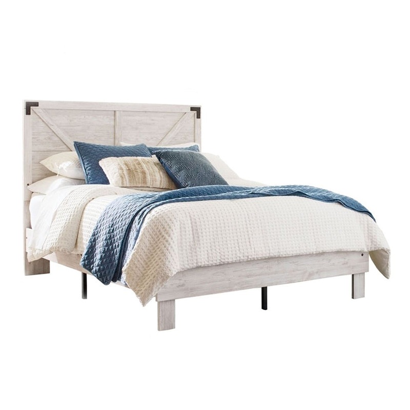 Shawburn – Whitewash – Full Panel Platform Bed