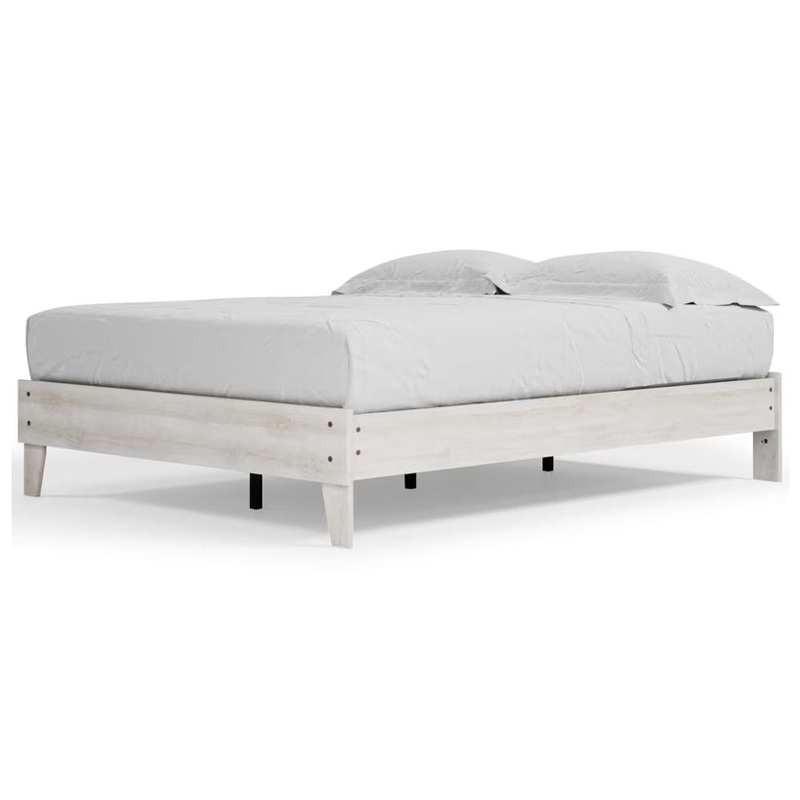 Shawburn – Whitewash – Queen Platform Bed