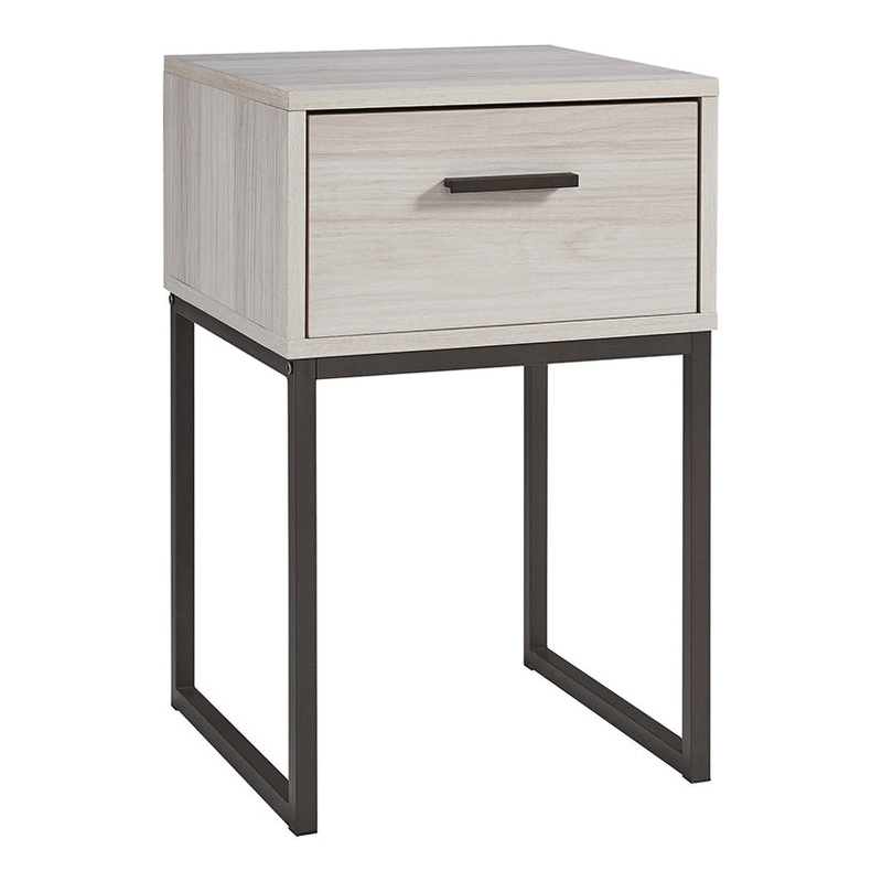 Socalle – Light Natural – One Drawer Night Stand – Vinyl-Wrapped