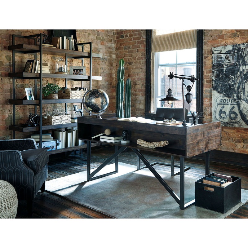 Starmore – Brown – 3 Pc. – Office Desk, Chair, Bookcase