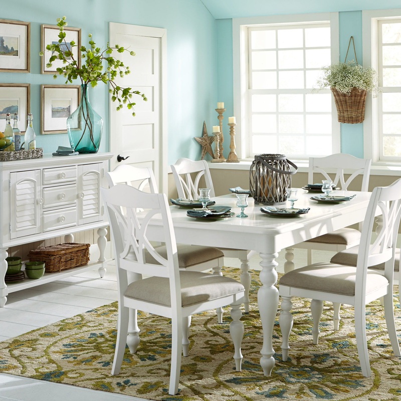 Summer House – 5 Piece Rectangular Table Set – Oyster White