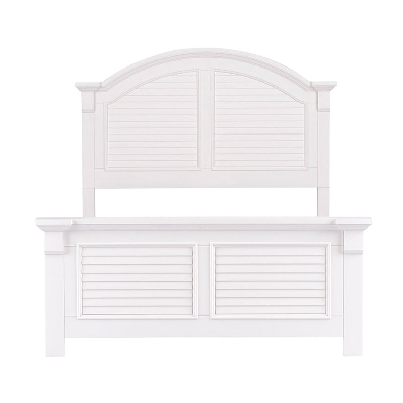 Summer House – Full Panel Bed – White