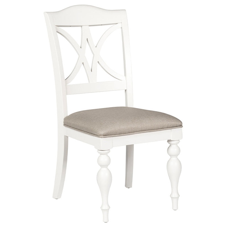 Summer House – Slat Back Side Chair – Oyster White