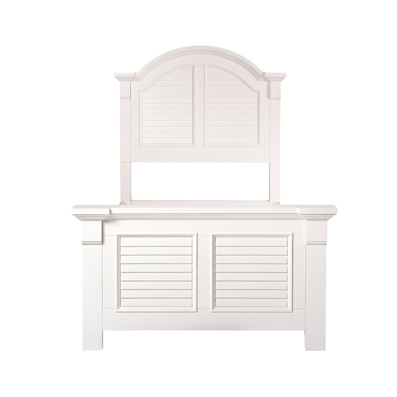 Summer House – Twin Panel Bed – White