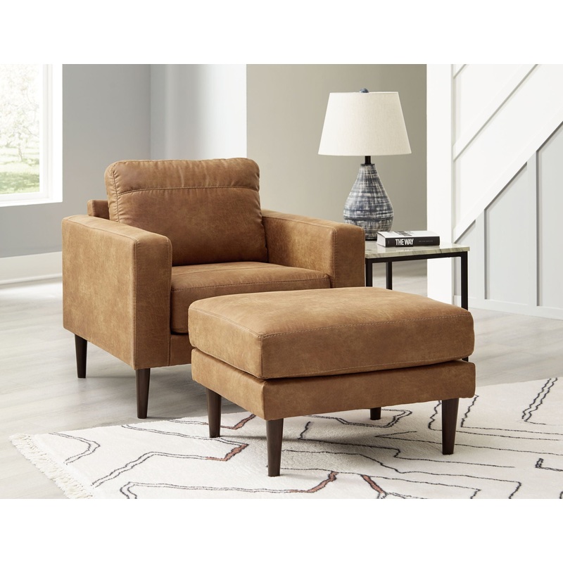 Telora – Caramel – 2 Pc. – Chair, Ottoman