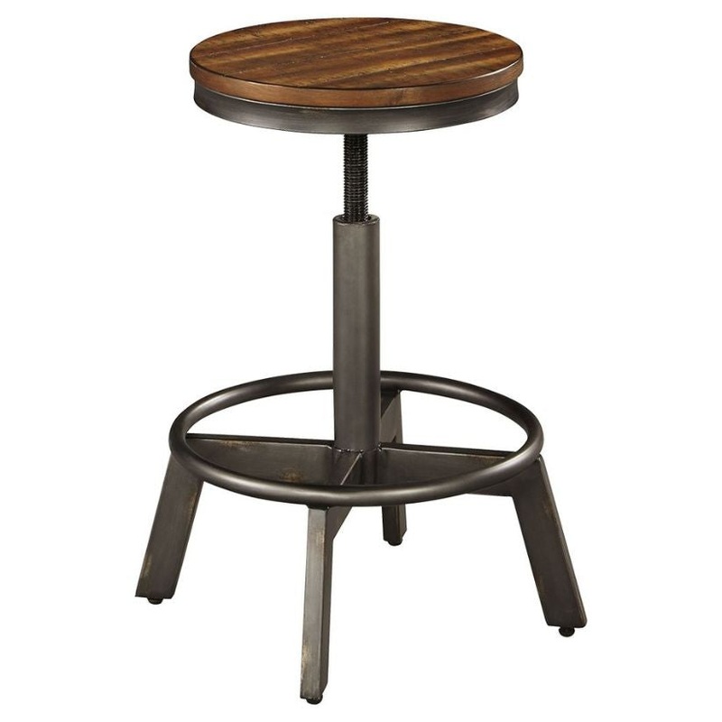 Torjin – Dark Brown – Swivel Stool (Set of 2)