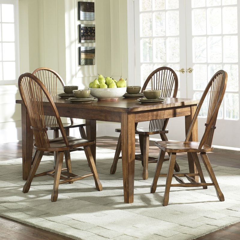 Treasures – 5 Piece Dining Room Set – Dark Brown