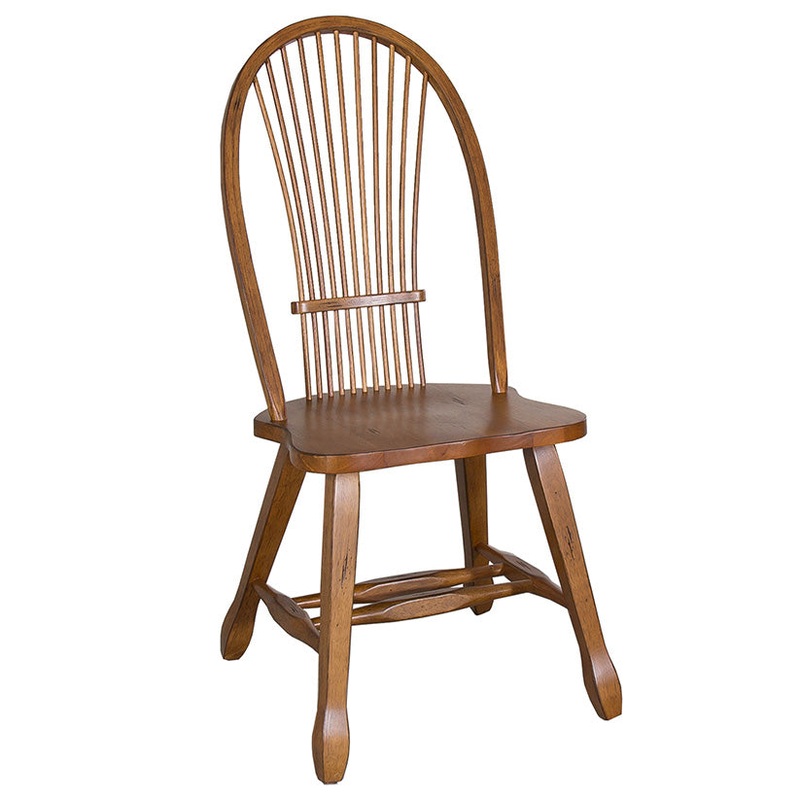 Treasures – Sheaf Back Side Chair – Light Brown