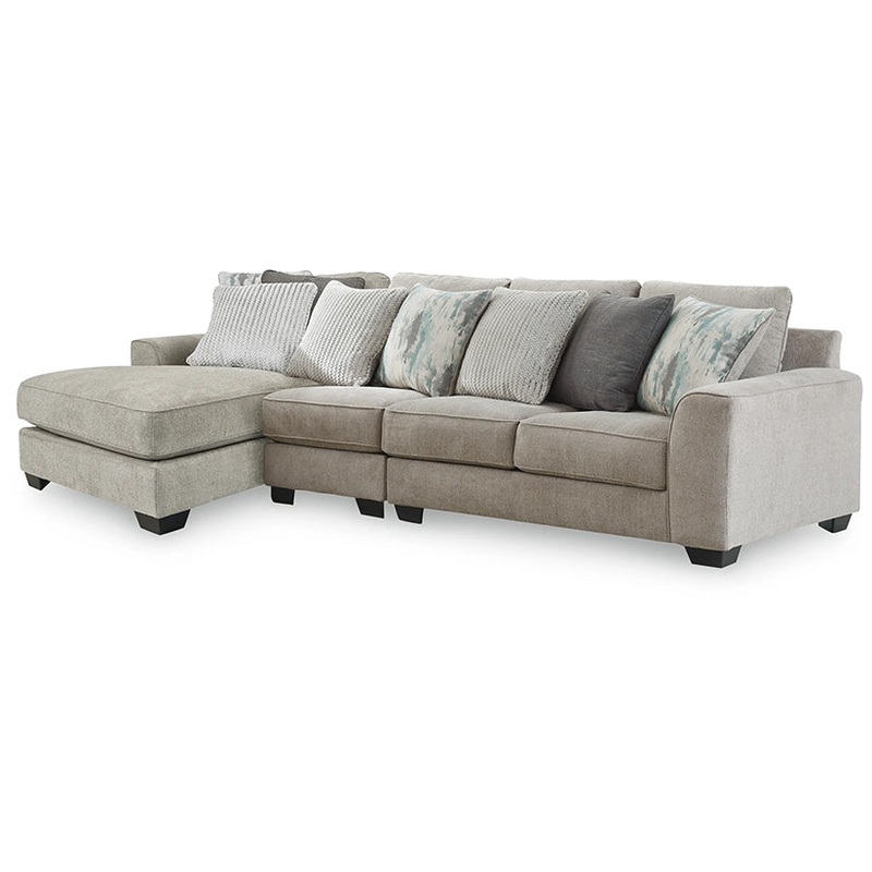 Ardsley – Pewter – 3-Piece Sectional With Laf Corner Chaise