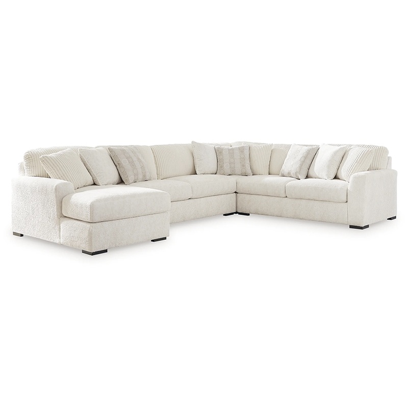 Chessington – Ivory – 4-Piece Sectional With Laf Corner Chaise
