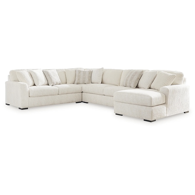 Chessington – Ivory – 4-Piece Sectional With Raf Corner Chaise