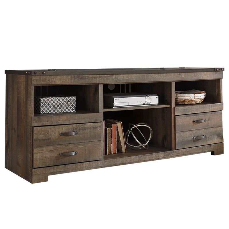 Trinell – Brown – 63″ TV Stand W/Fireplace Option
