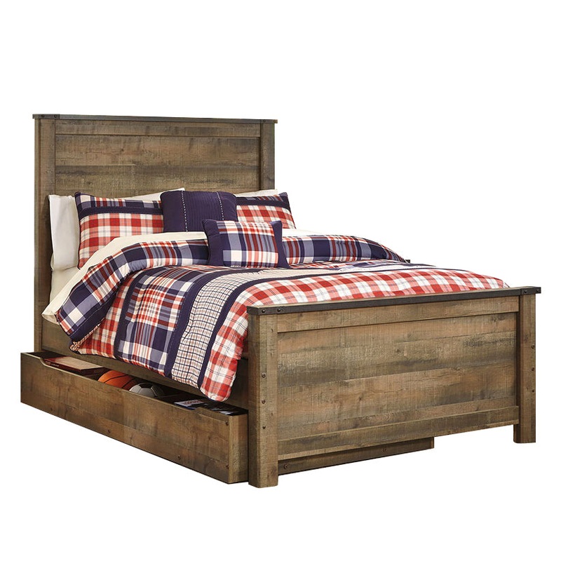 Trinell – Brown – Full Panel Bed With 1 Large Storage Drawer
