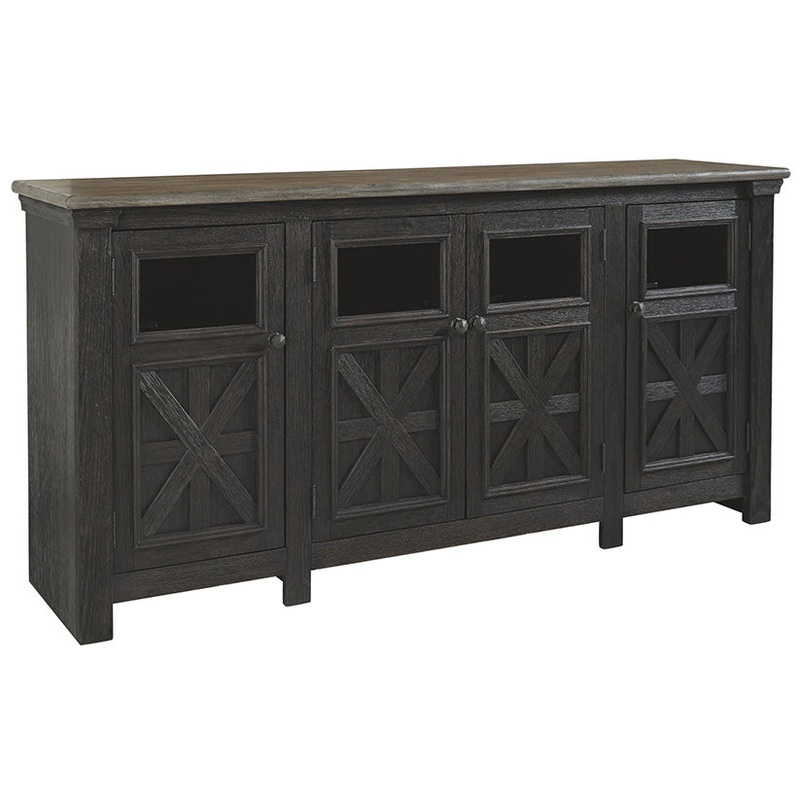 Tyler – Black / Gray – Extra Large TV Stand