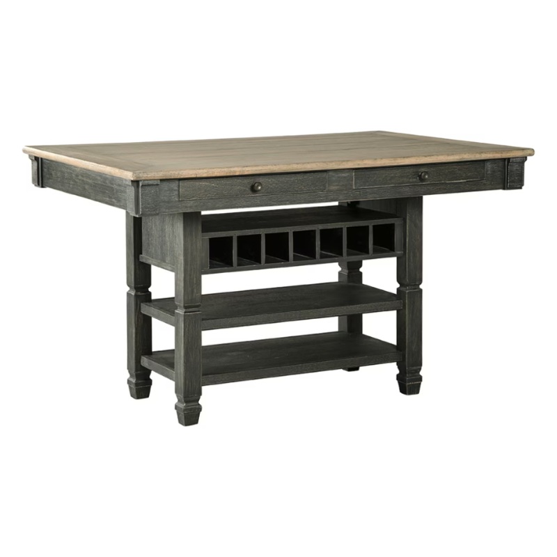 Tyler – Black / Gray – Rect Dining Room Counter Table