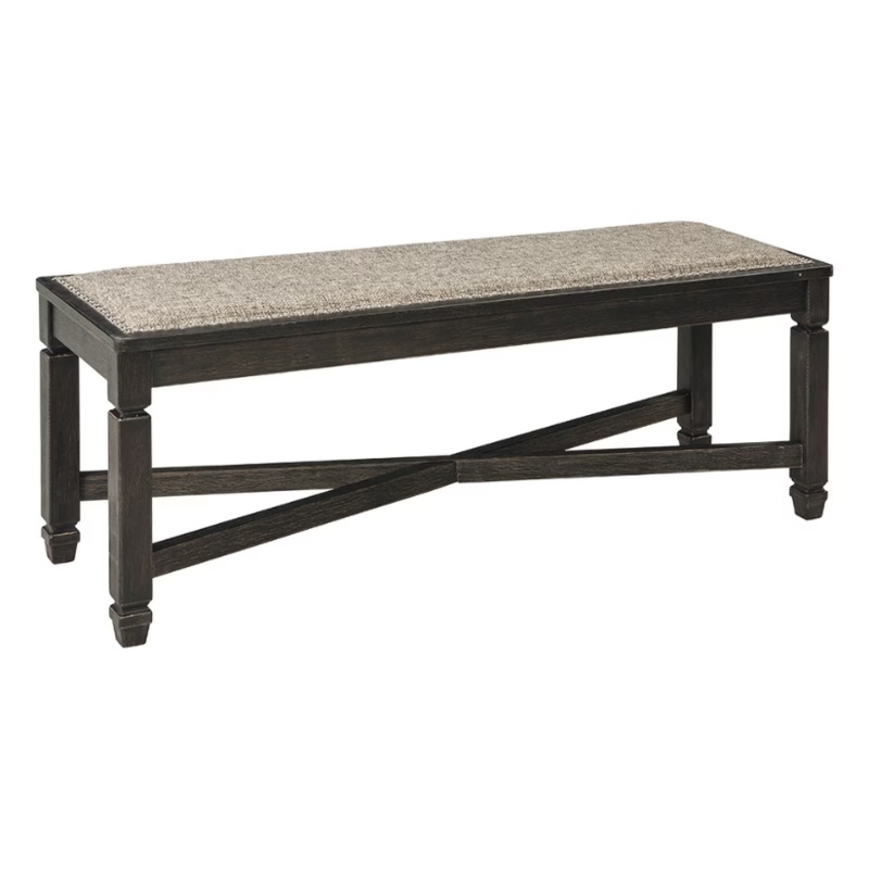 Tyler – Black / Grayish Brown – Upholstered Bench