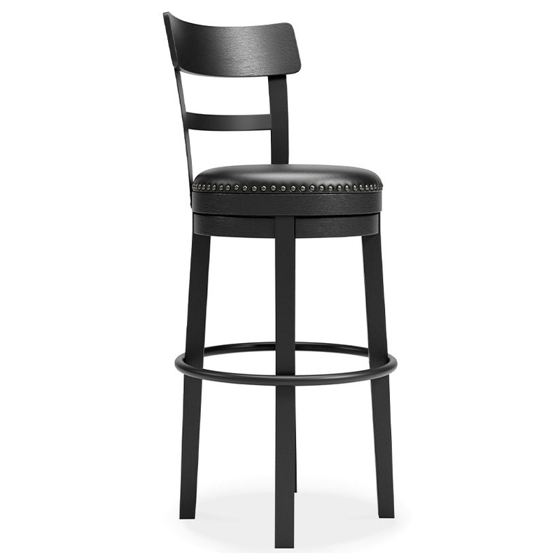 Valebeck – Black – Tall Uph Swivel Barstool