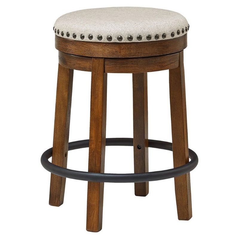 Valebeck – Brown / Black – Uph Swivel Stool