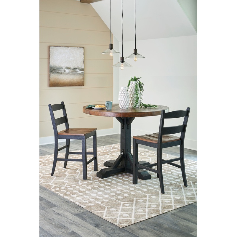 Valebeck – Multi – 4 Pc. – Counter Height Dining Table, 2 Barstools