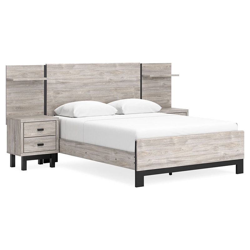 Vessalli – Gray – Queen Panel Bed With Extensions