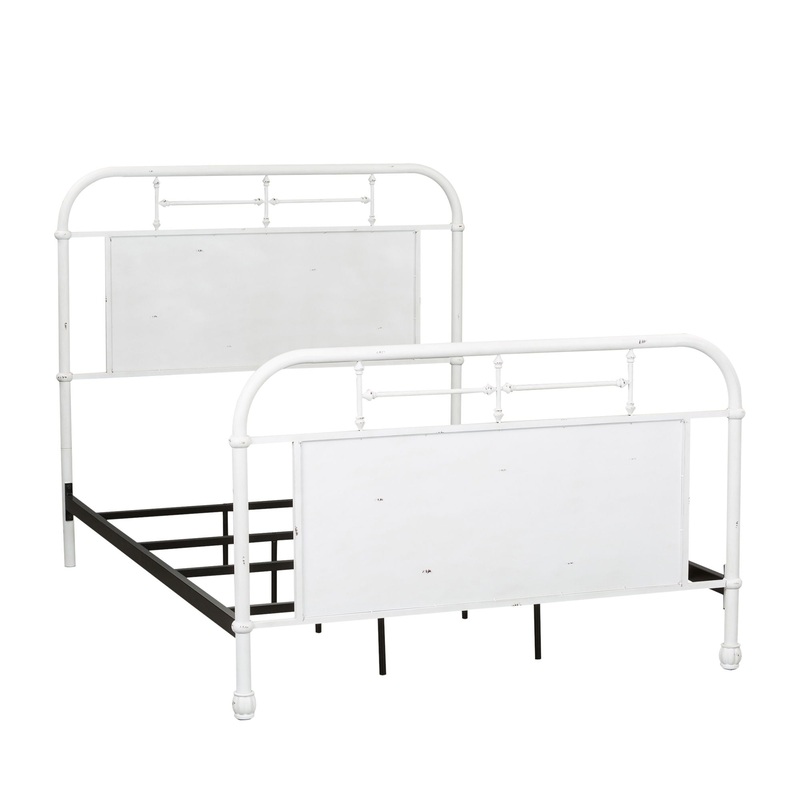 Vintage Series – Full Metal Bed – Antique White