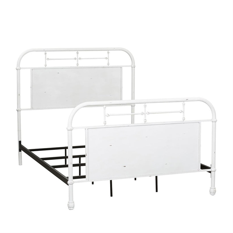 Vintage Series – Twin Metal Bed – Antique White