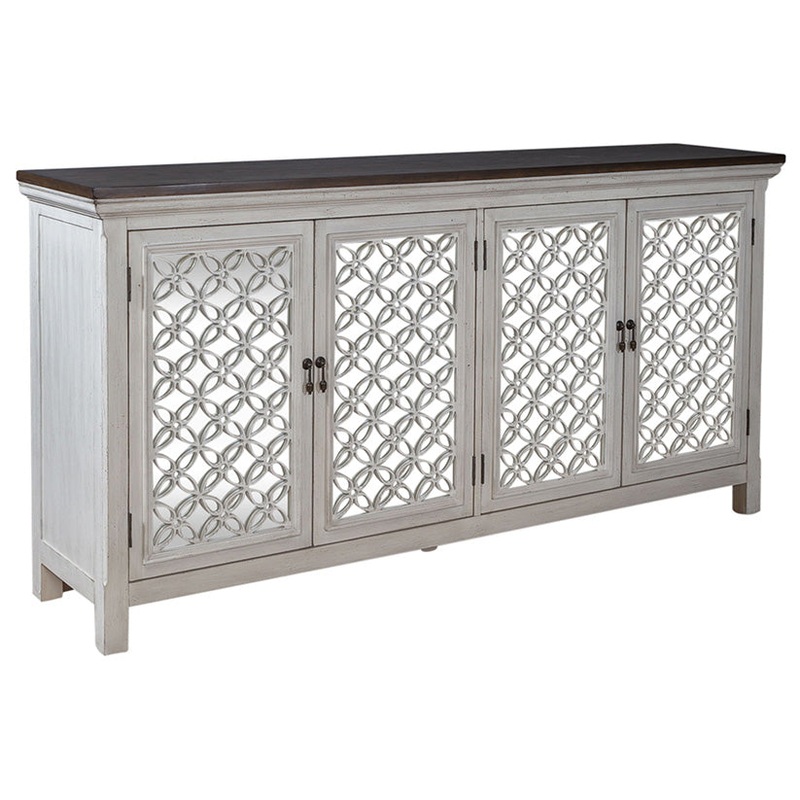 Westridge – 4 Door Accent Cabinet – Antique White
