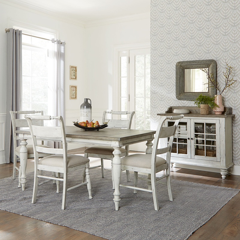Whitney – 5 Piece Rectangular Table Set – White