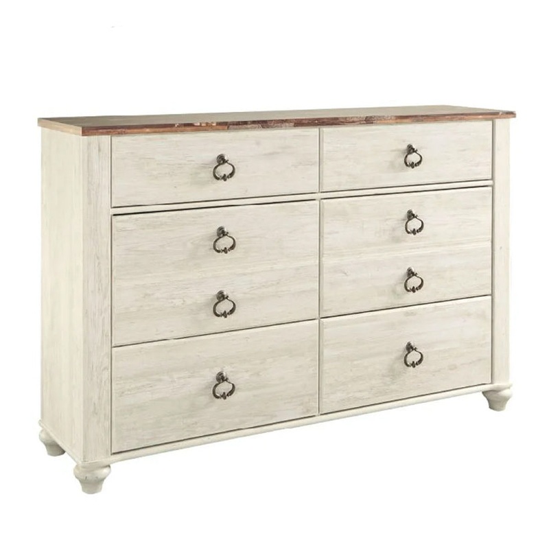 Willowton – Brown / Beige / White – Six Drawer Dresser