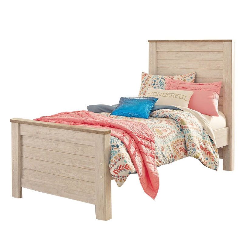 Willowton – Whitewash – Twin Panel Bed