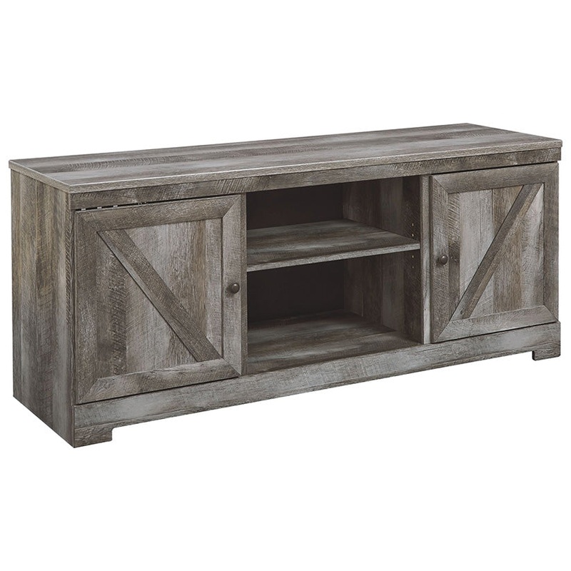 Wynnlow – Gray – 63″ TV Stand W/Fireplace Option