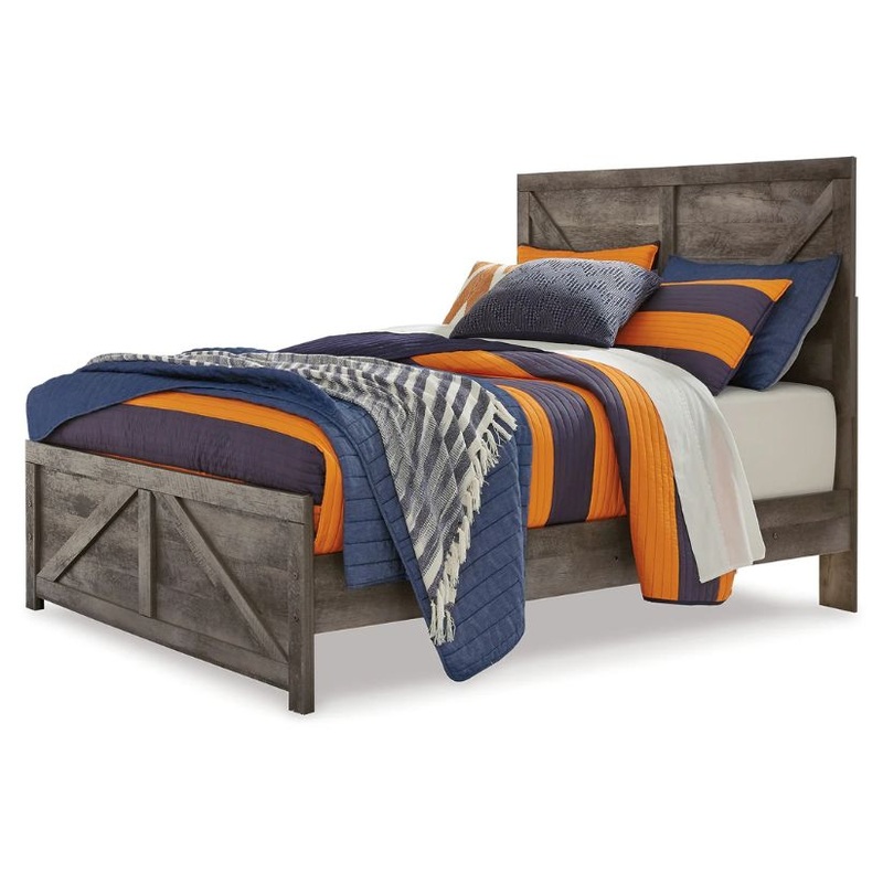 Wynnlow – Gray – Full Crossbuck Panel Bed