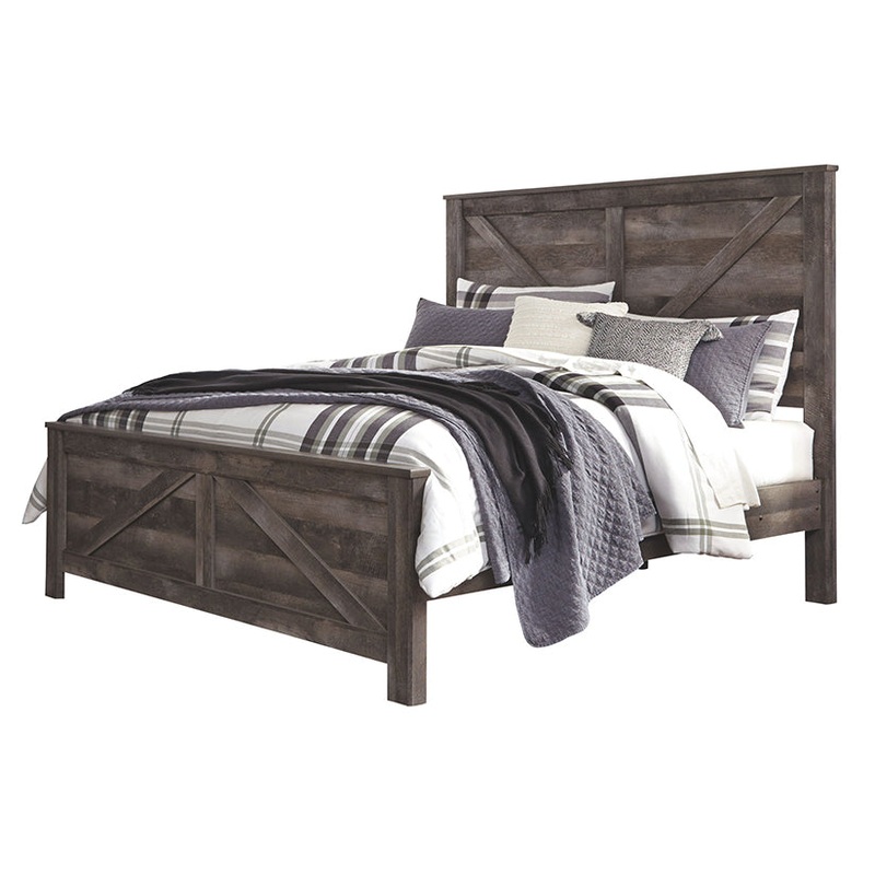Wynnlow – Gray – King Crossbuck Panel Bed