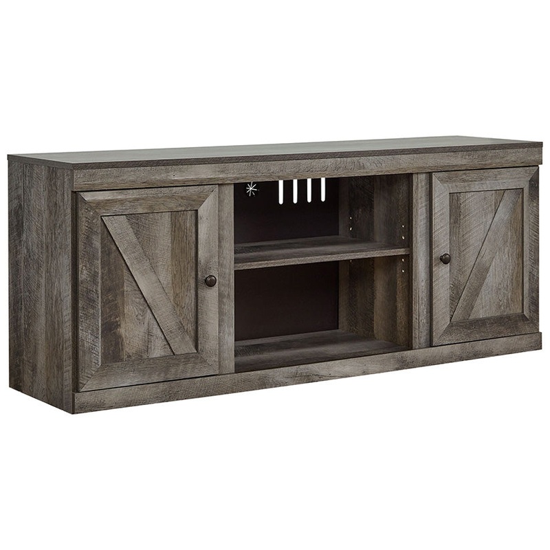Wynnlow – Gray – LG TV Stand W/Fireplace Option