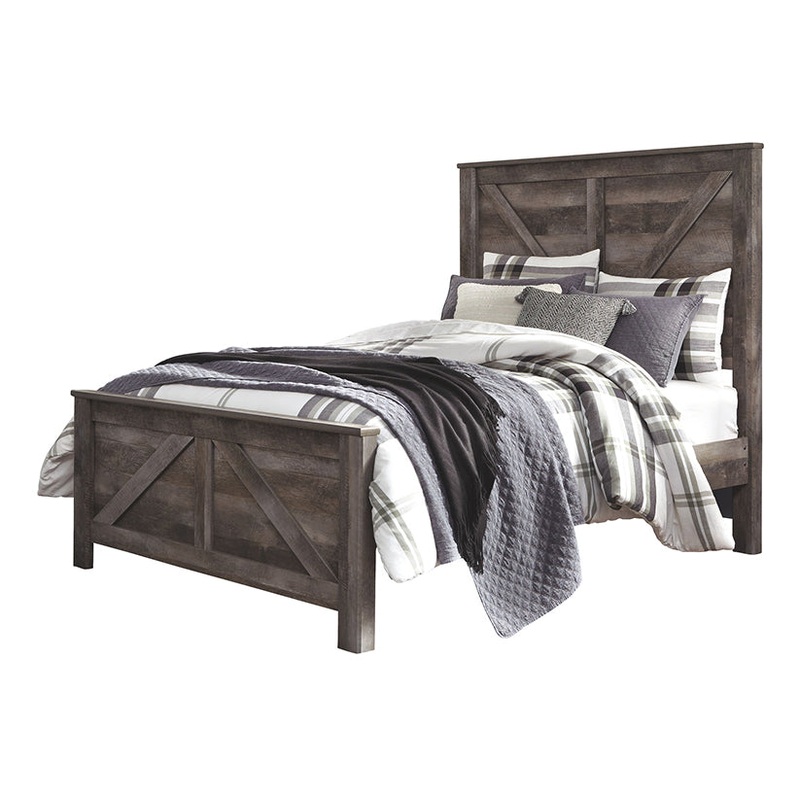 Wynnlow – Gray – Queen Crossbuck Panel Bed