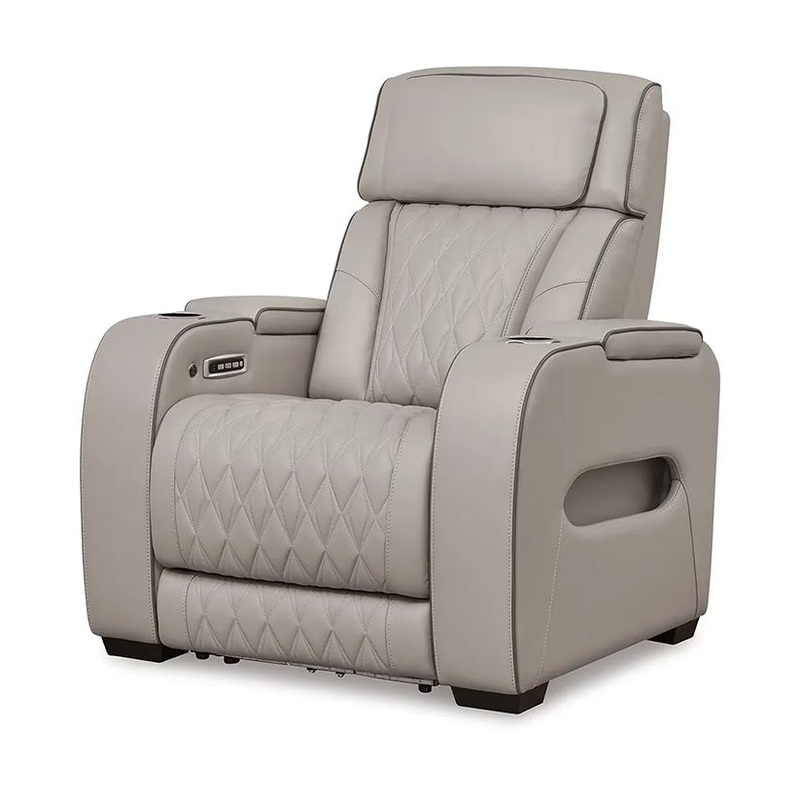 Boyington – Gray – Power Recliner/Adj Headrest