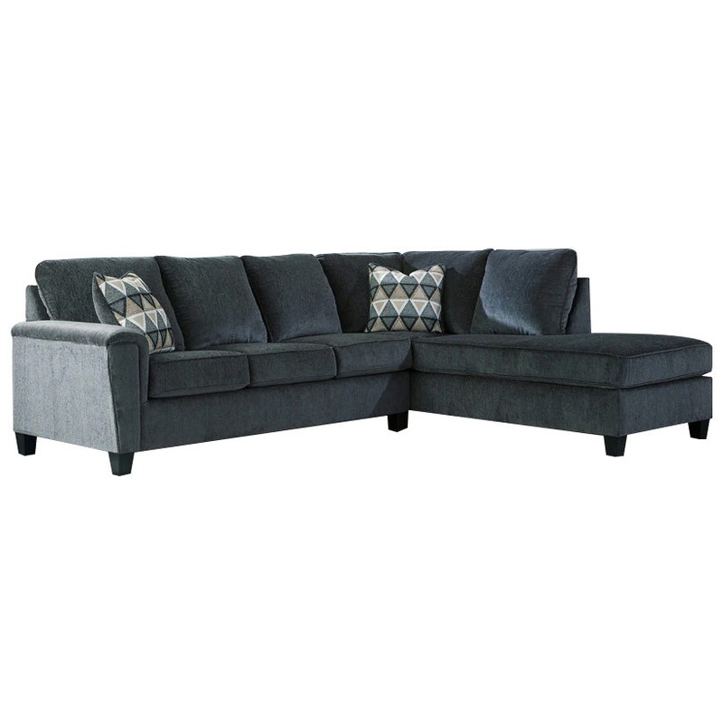 Abinger – Smoke – Right Arm Facing Chaise Sleeper 2 Pc Sectional