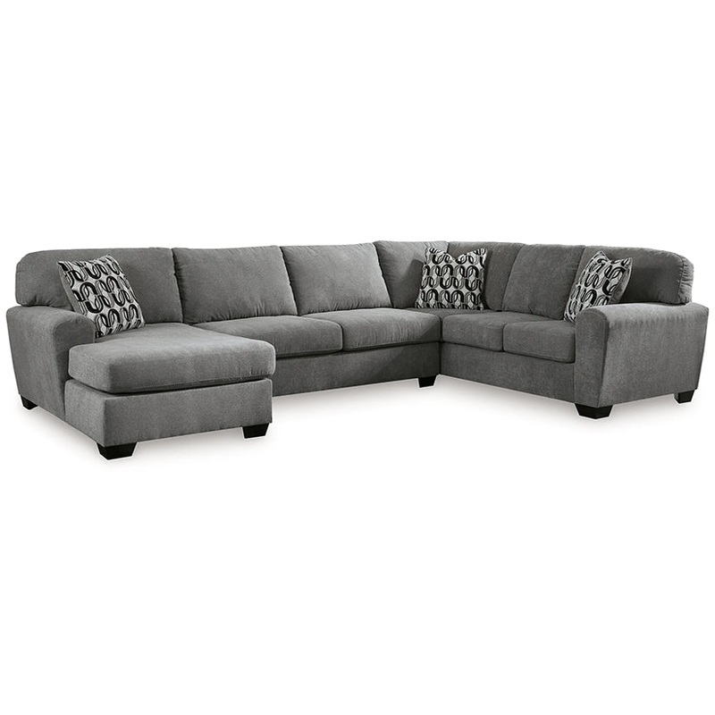 Birkdale Court – Gray – 3-Piece Sectional With Laf Corner Chaise