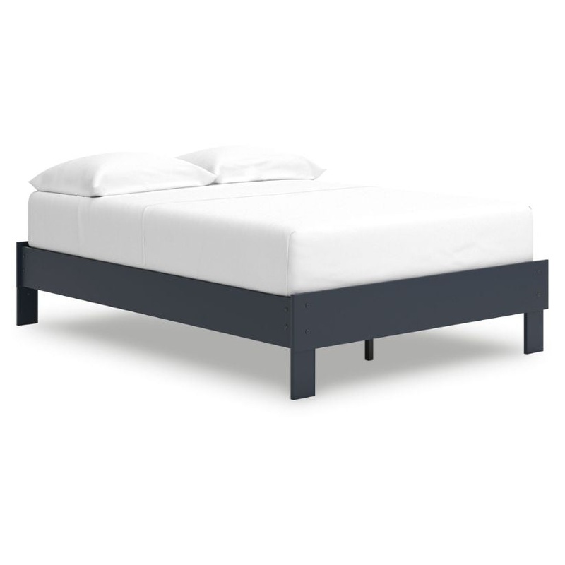 Simmenfort – Navy Blue – Full Platform Bed