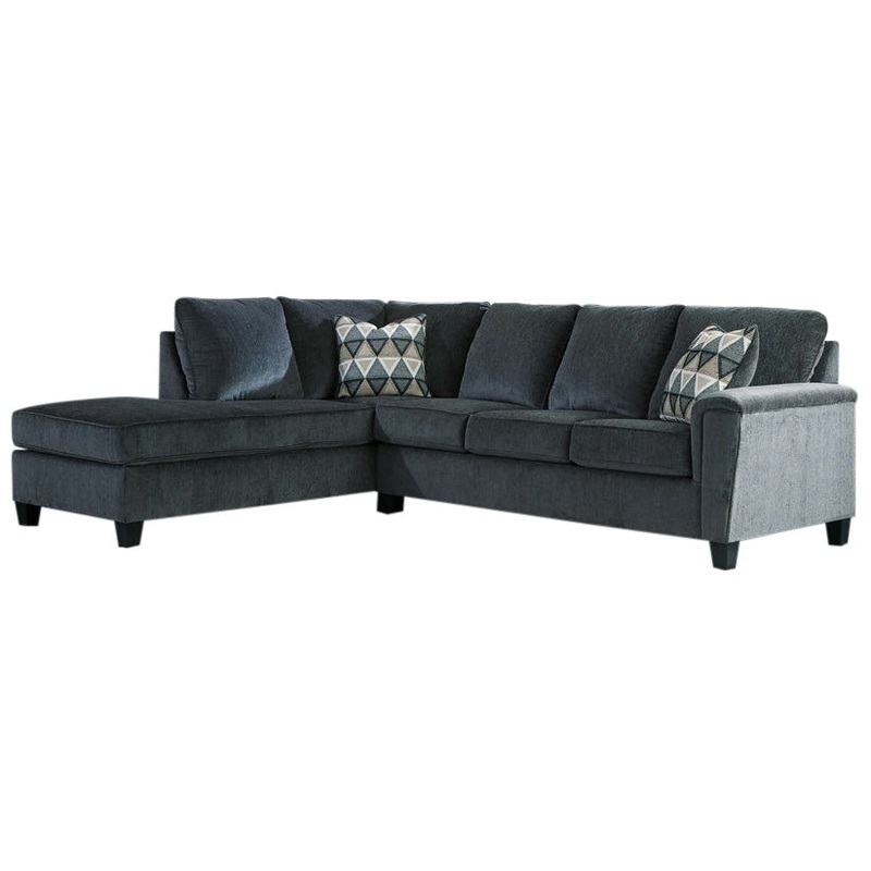 Abinger – Smoke – Left Arm Facing Chaise Sleeper 2 Pc Sectional