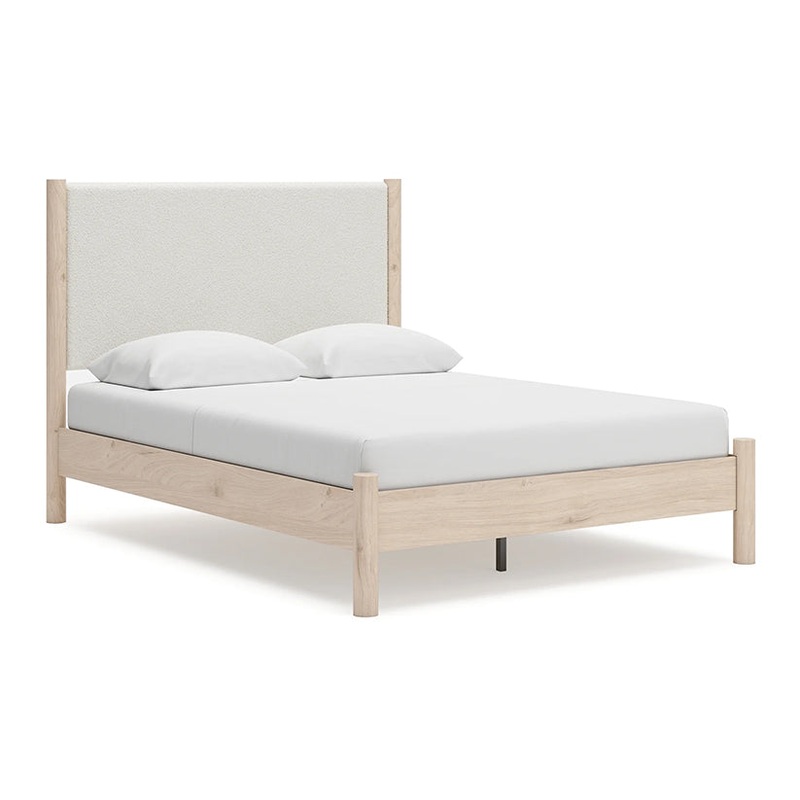 Cadmori – Two-tone – King Upholstered Panel Bed