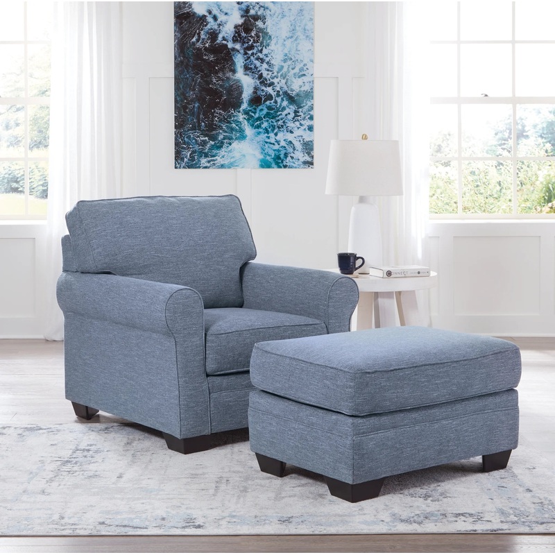 Carissa Manor – Denim – 2 Pc. – Chair, Ottoman